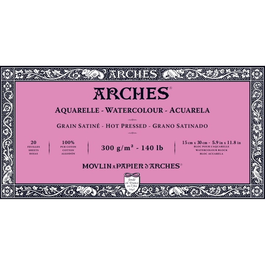 Arches Akvarellilehtiö HP 300g 15x30cm