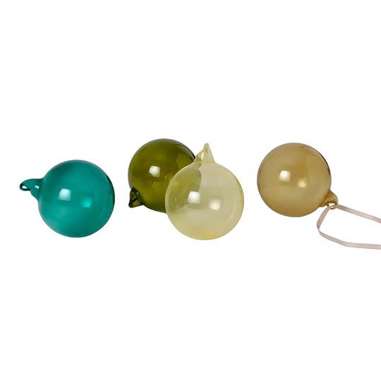 ferm LIVING Lasinen koriste, M, 4kpl, tumma