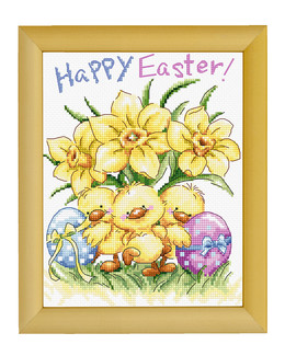 Kirjontapakkaus Taulu Happy Easter