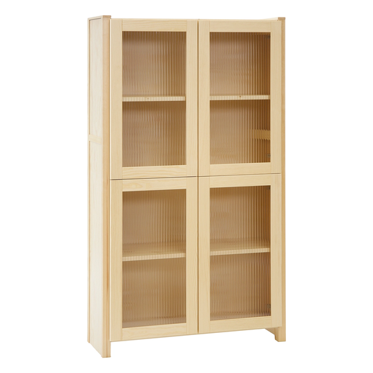 Lundia Classic vitriini aaltolasiovilla, 84 x 149 cm, luonnonvärinen