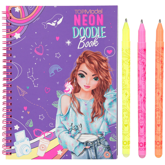 TOPModel - Neon Doodle Book With Neon Pen Set ( 0411932 )