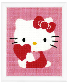 Kanavakangastyö Hello Kitty