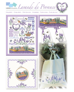 Korsstygnsmönster Lavendel