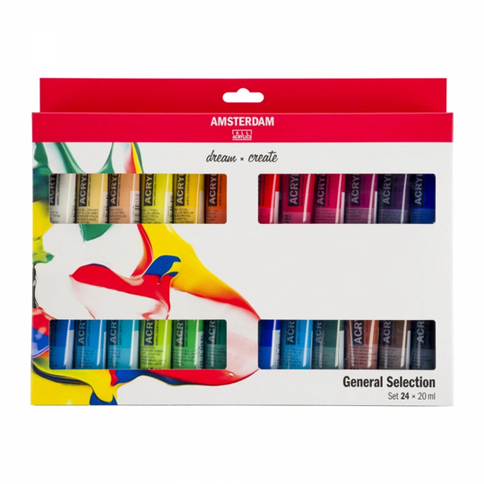 Amsterdam Akryylivärit Standard setti 24 x 20 ml