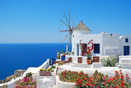 Canvas-taulu | Akustiikkataulu Oia Santorini 730