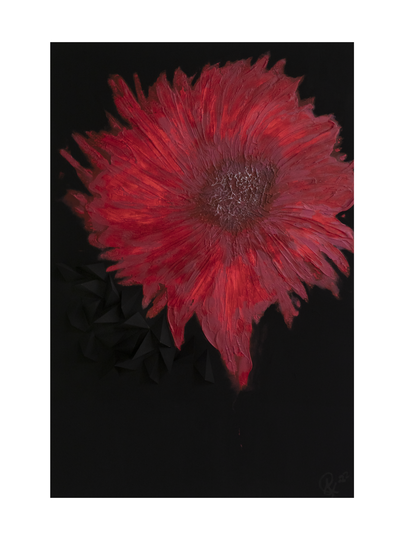 Flosion 60x90cm canvas taulu jossa puureliefiä