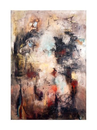 Kotisatama, öljyvärimaalaus, 90x60 cm