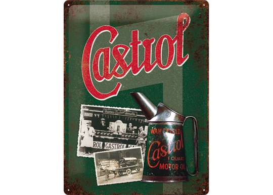 Retro metallitaulu CASTROL 30x40 cm