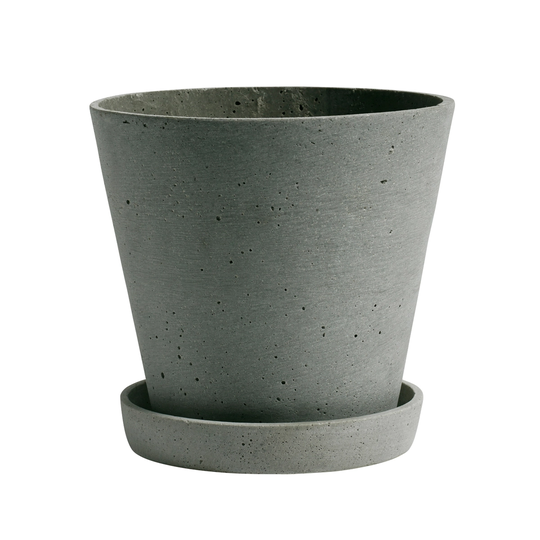 HAY Flowerpot ruukku ja lautanen, L, vihreä