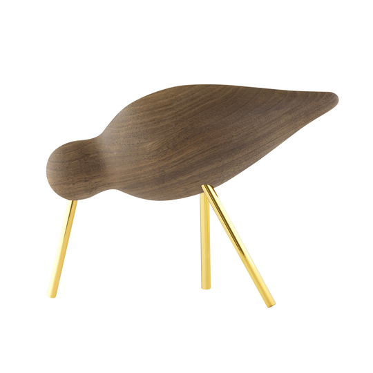 Normann Copenhagen Shorebird, keskikokoinen, pähkinä - messinki