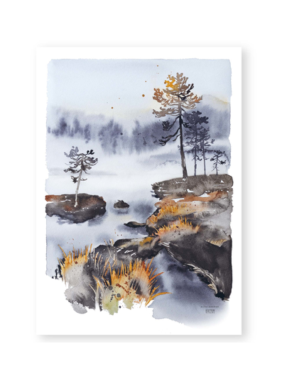 Juliste erämaan reunalla 50x70 cm