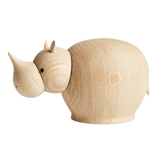 Woud Rina Rhinoceros figuuri, keskikokoinen