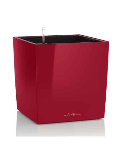 Cube premium punainen altakasteluruukku pyörillä ∅40x40cm korkeus40cm