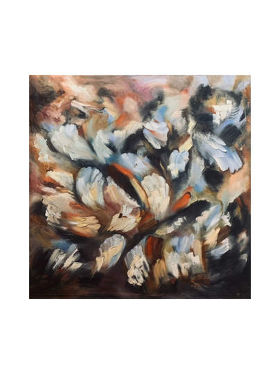 Cabaret, öljyvärimaalaus, 100x100 cm