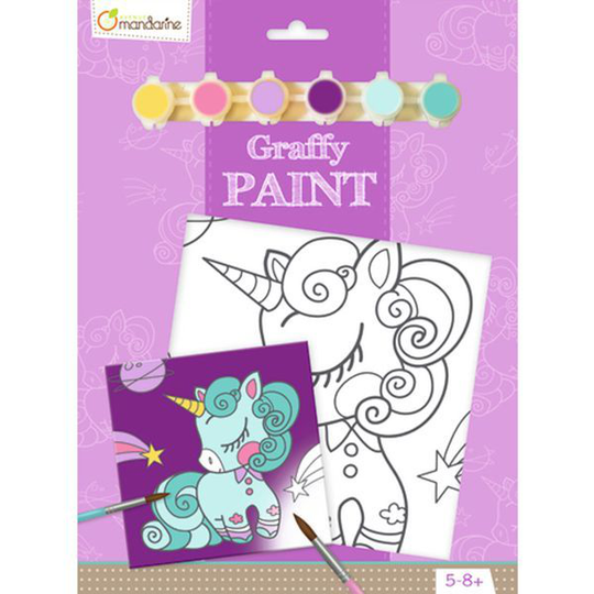 Avenue Mandarine - Graffy Paint Book - Unicorn