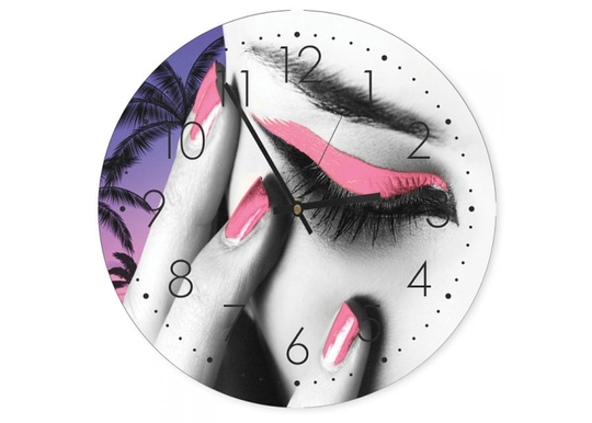 Kuvallinen seinäkello PINK MAKEUP