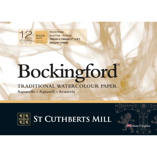 St Cuthberts Mill Bockingford Akvarelliilehtiö Rough 300g 18x13cm