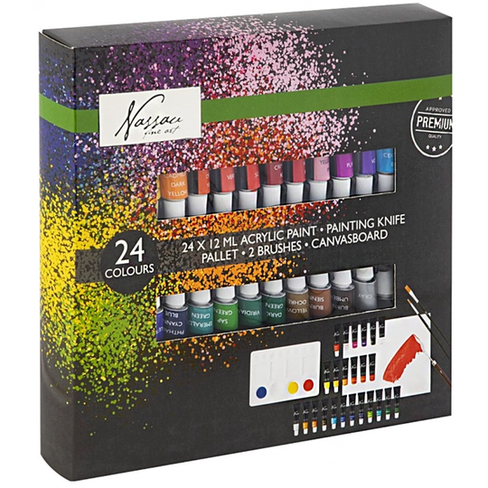 Nassau Fine Art Classic Acrylic 12 ml 24-setti