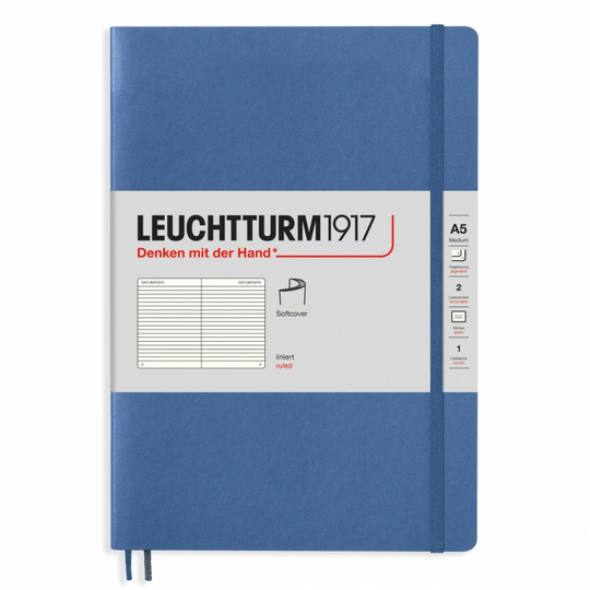 Leuchtturm1917 Notebook A5 Softcover Denim Dotted