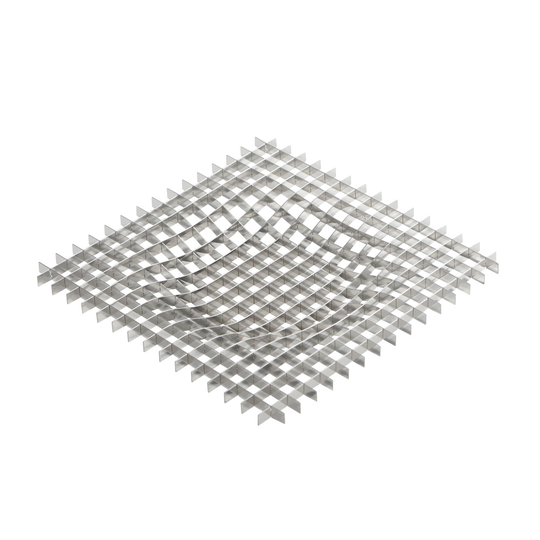 Fundamental Berlin Gravity vati, 20 x 20 cm, ruostumaton teräs