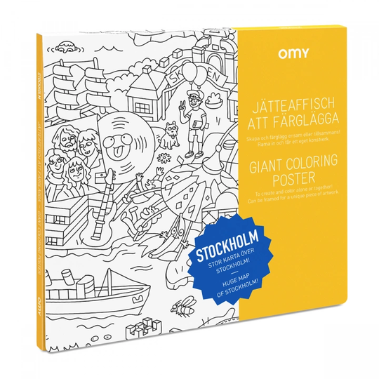OMY Coloring Poster Stockholm