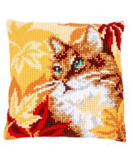 Kirjontapakkaus Tyynynpäällinen Kissa