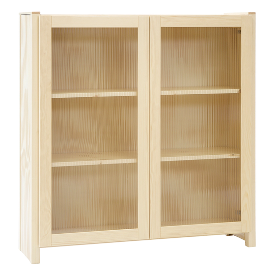 Lundia Classic vitriini aaltolasiovilla, 104 x 109 cm, luonnonvärinen