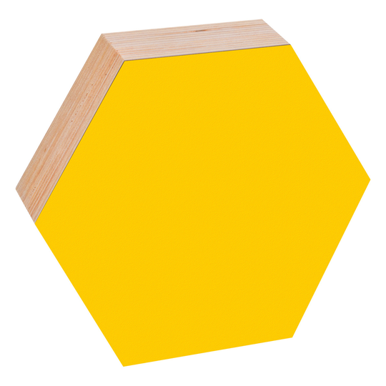 Kotonadesign Muistitaulu hexagon, 26 cm, keltainen