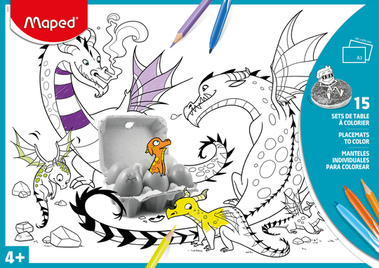 Maped - Photo Color Placemats to colour - Light Blue
