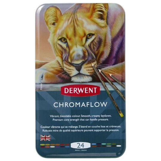 Derwent - Chromaflow tin 24 ass