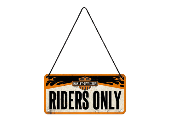 Retro metallitaulu HARLEY-DAVIDSON RIDERS ONLY 10x20 cm