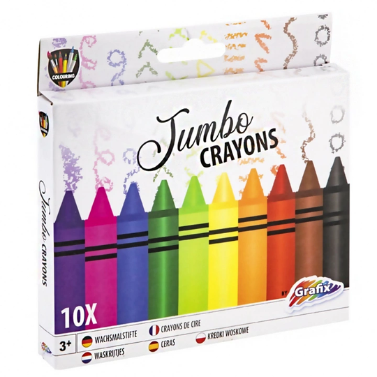 Grafix Jumbo Crayons 10-setti