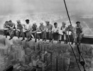 Canvas-taulu | Akustiikkataulu Lunch a top a Skyscraper 4607