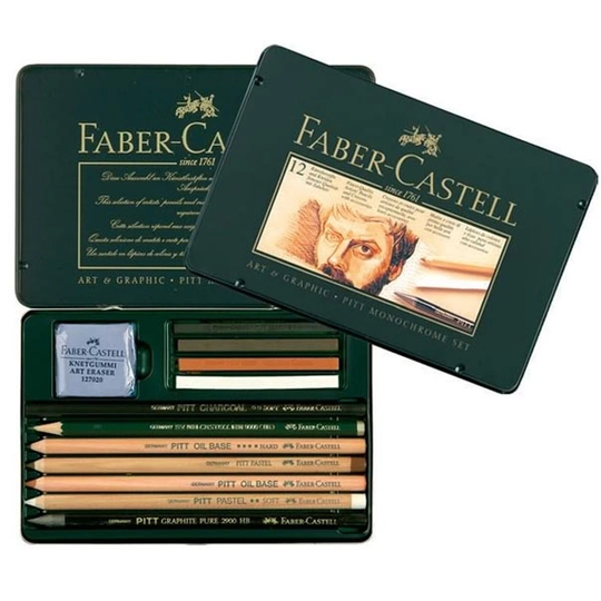 Faber-Castell PITT Monochrome 12-setti