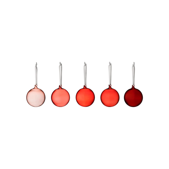 Iittala Lasipallosetti 5 kpl, 40 mm, punainen