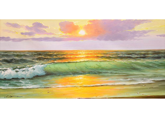 Taulu KULTAINEN HIEKKARANTA 120x60 cm