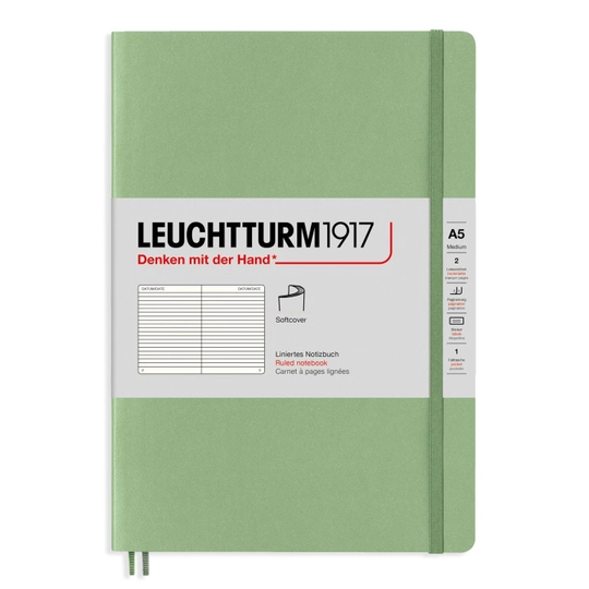 Leuchtturm1917 Notebook A5 Softcover Sage Plain