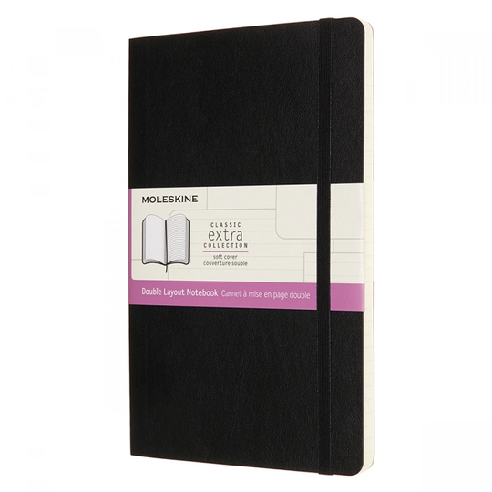 Moleskine Classic Soft Cover Double Layout Large Black
