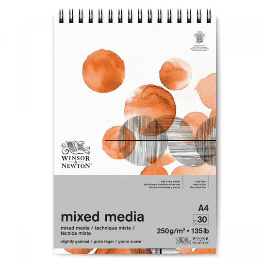 Winsor & Newton Mixed Media Kierrelehtiö A4 250g