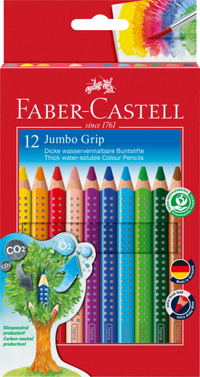 Faber-Castell - Coloured Pencil Jumbo Grip 12 pcs (110912)