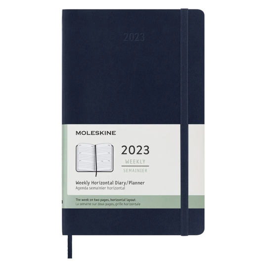 Moleskine 12M Weekly Planner Horizontal Softcover Large Blue