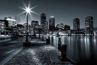 Canvas-taulu | Akustiikkataulu Boston Harbor ja liikekaupunginosa Boston MV 3018