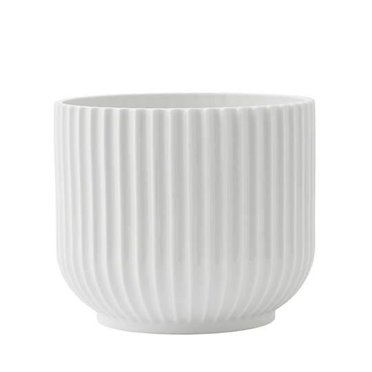 Lyngby Porcelain Kukkaruukku, keskikokoinen, valkoinen