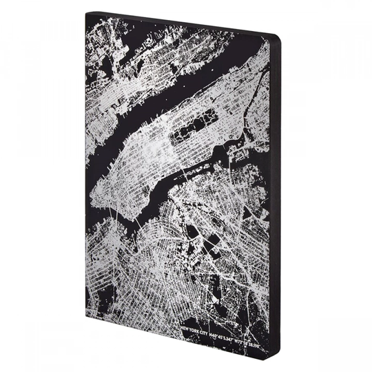 Nuuna Notebook Graphic Traveller - Nightflight NYC Silver