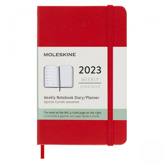 Moleskine 12M Weekly Notebook Hardcover Pocket Red