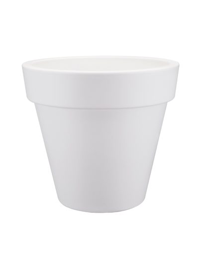 Elho pure round valkoinen ruukku ∅48,3cm, korkeus 44cm, tilavuus 44 litraa