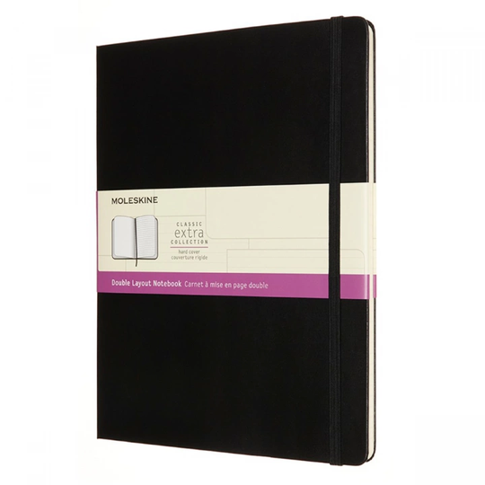 Moleskine Classic Hard Cover Double Layout XL Black