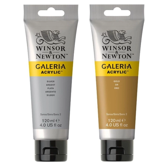 Winsor & Newton Galeria Akryylimaali Metallic 120 ml Silver 617