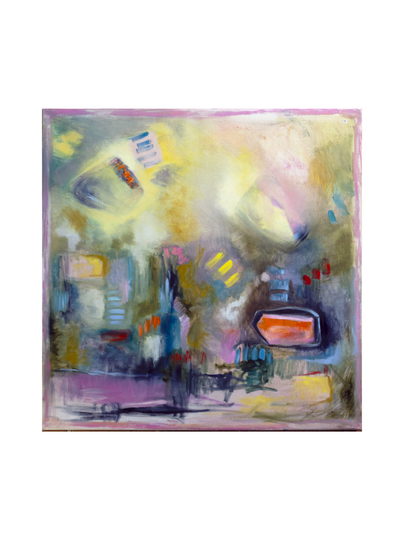 Hiomaton timantti, öljyvärimaalaus, pia rydman 100x100cm