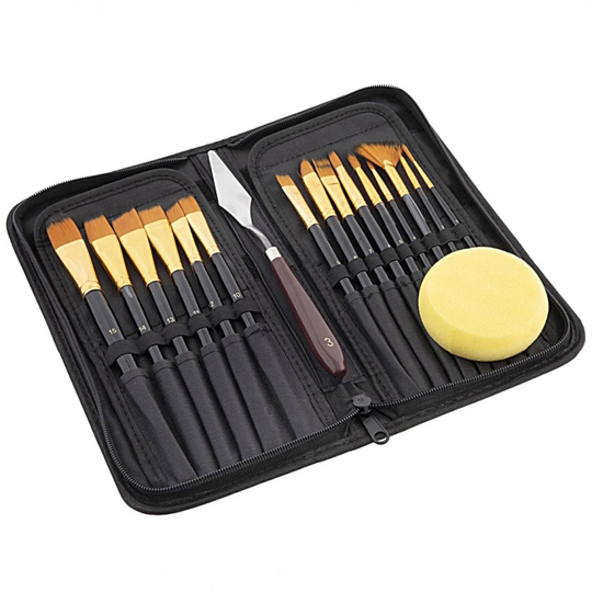 Nassau Fine Art Brush-set Sivellin + wallet
